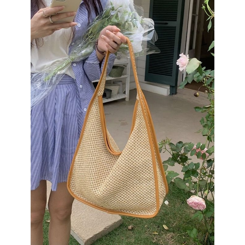 SARA - WOVEN STRAW KOREAN BAG TAS BAHU WANITA