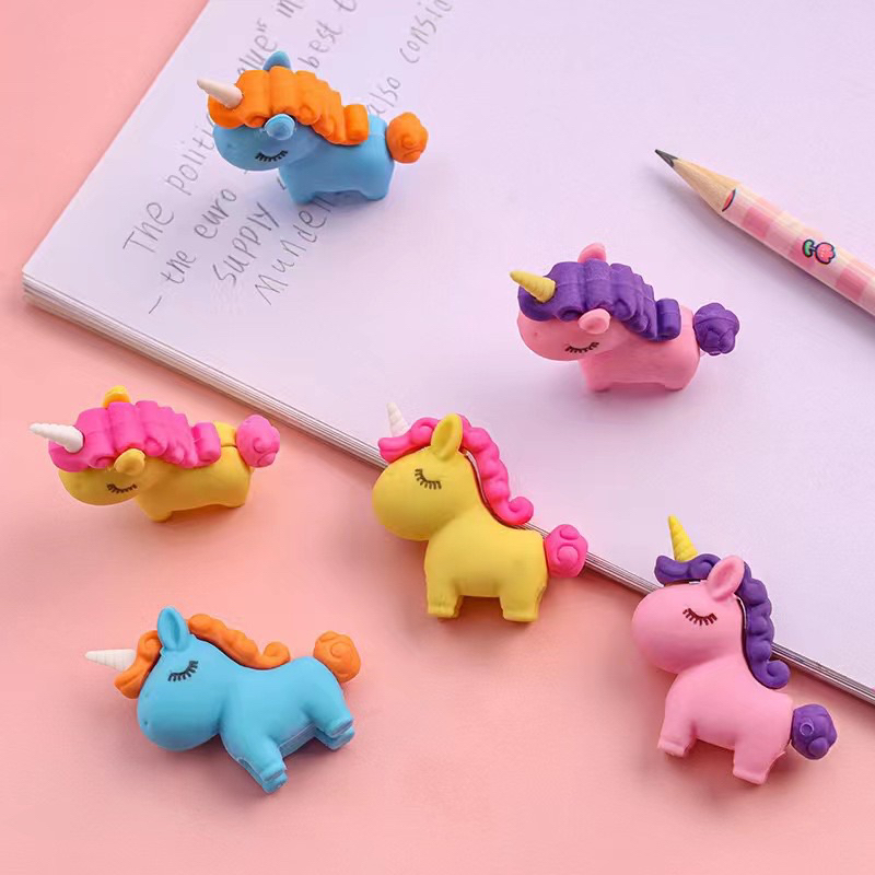 EryoneStore Penghapus Pensil Model UNICORN / Stip Penghapus Lucu