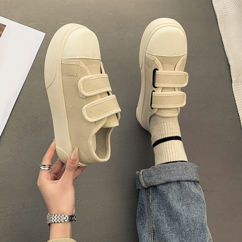 Sepatu Velcro Wanita Simple Sneaker Perempuan Korean Style Sepatu Cewek Jalan Santai Import SP-259