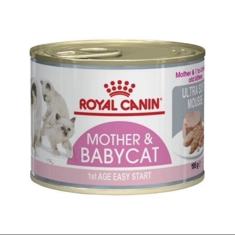 makanan basah kaleng royal canin mother and babycat 195g