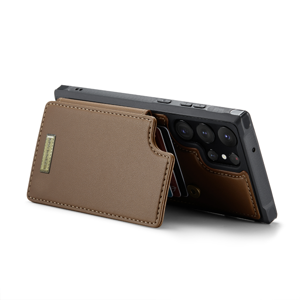 Leather Back Case RFID MR-C22 For Samsung A73 A53 A33 A23 A13 4G 5G Card Slot Holder Cover