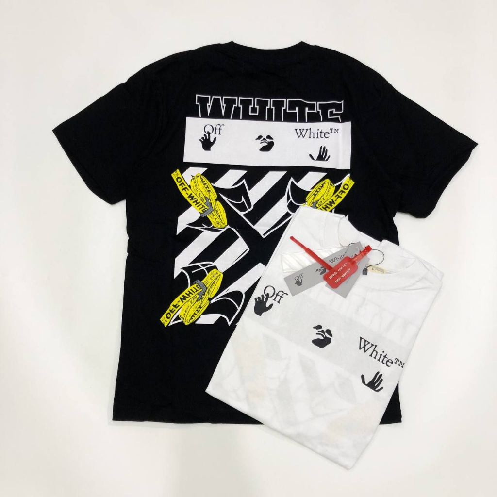 BAJU KAUS OFF WHITE HITAM PUTH FULLPRINT ORIGINAL UNISEX