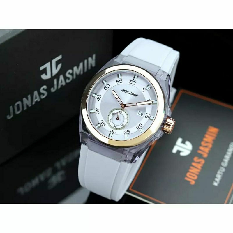 PROMO BOMBASTIS! Jam Tangan Jonas Jasmin 5319 Original Pria Rubber Chrono Kasual Garansi