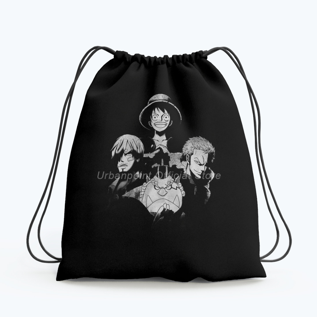 Tas Serut Anime Stringbag Pria Wanita Motif Anime Series One Piece