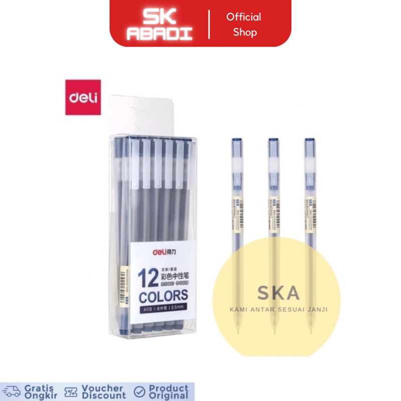 

Deli Color Gel Pen 0.5mm BLACK