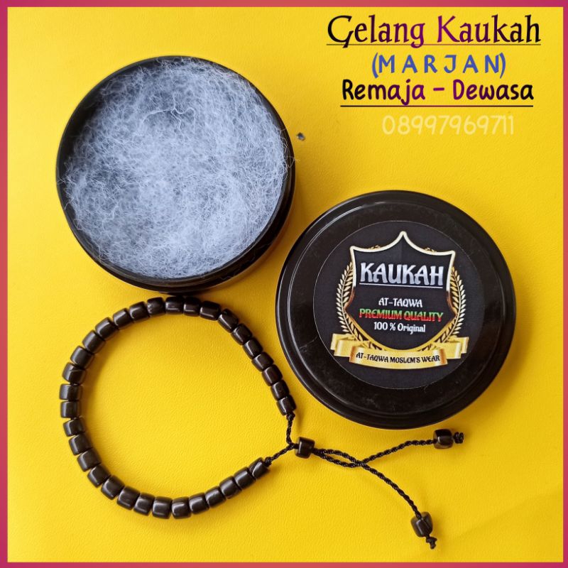 Gelang kaukah (MARJAN + WADAH) gelang Kayu kaokah koka kokka kukah kokkah Pria - Wanita