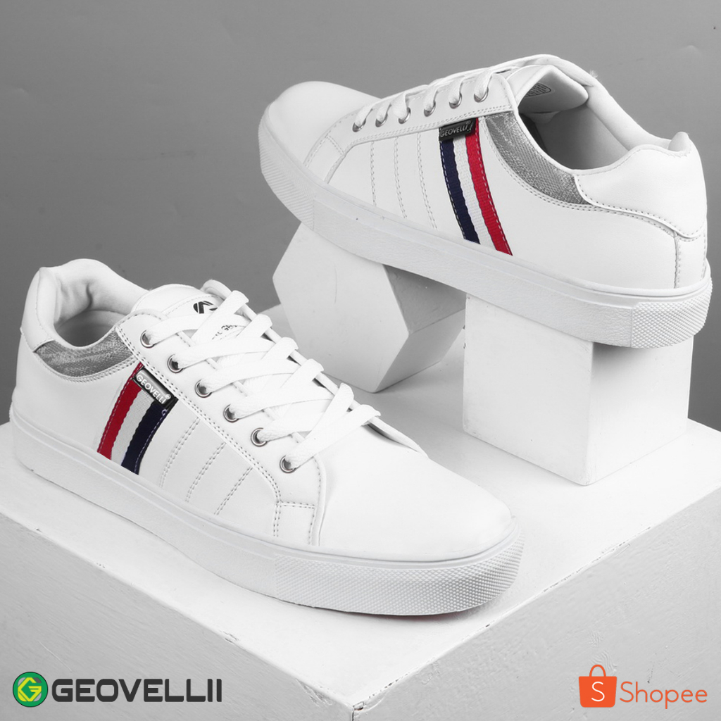 GEOVELLI | Sepatu Sneakers Pria Casual FULL WHITE ORIGINAL