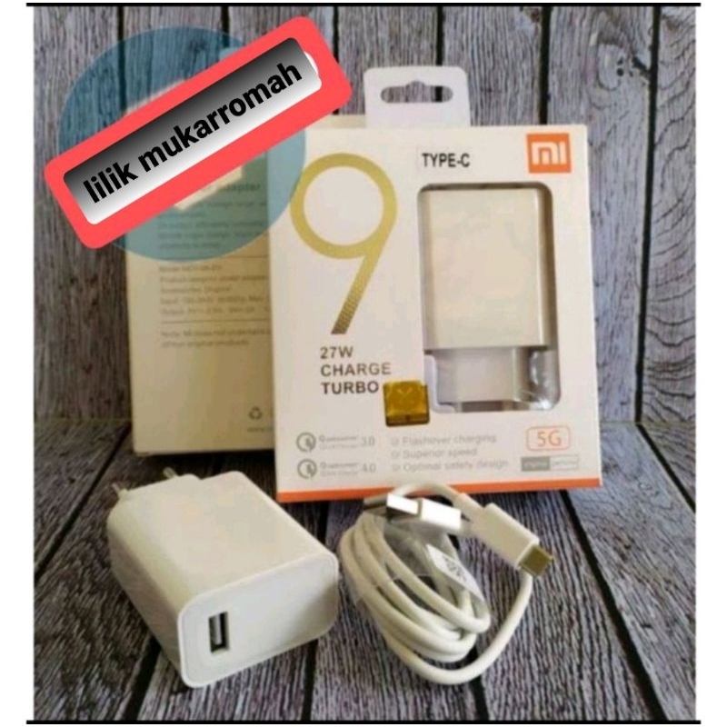 Charger Xiaomi 27W Fast Charging Turbo charger kabel USB Micro Type C