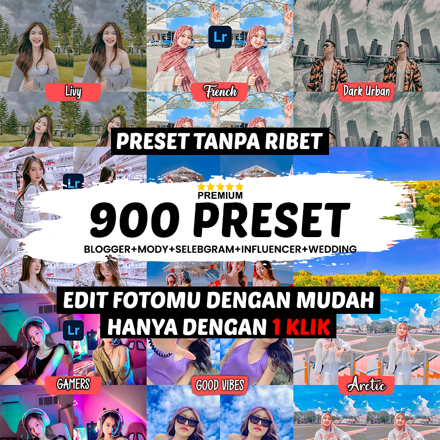 900 PAKET LENGKAP PRESET LIGHTROOM PREMIUM TERMURAH - RIBUAN PRESET LIGHTROOM MOBILE - PAKET PRESET 
