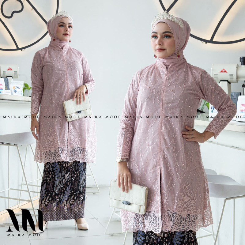 Kebaya Tunik Busui Modern / Kebaya Wisuda / Kebaya Kondangan / Kebaya Pesta / Kebaya Brukat / Kebaya Resleting Depan