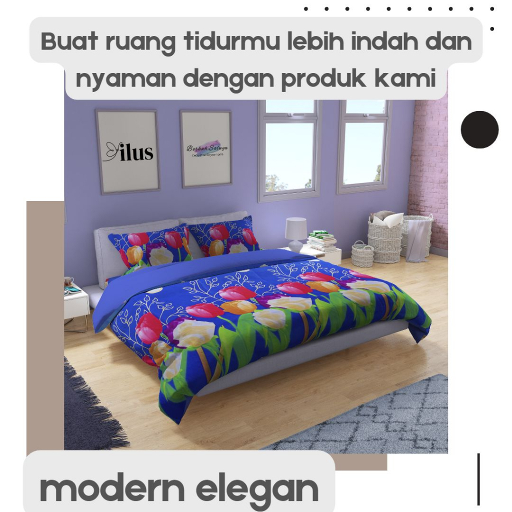 Sprei motif elegan 90x200/100x200/120x200/160x200/180200/200x200 King Size