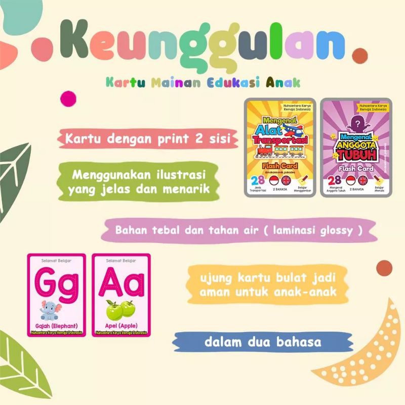 [rumahbayipdg] Flash card anak // kartu pintar mainan edukasi anak huruf angka Hijaiyah