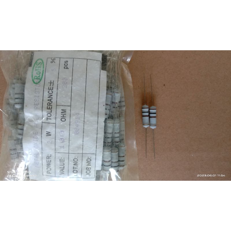 RESISTOR 100 OHM 2 WATT RESISTOR 100 OHM 2 WATT