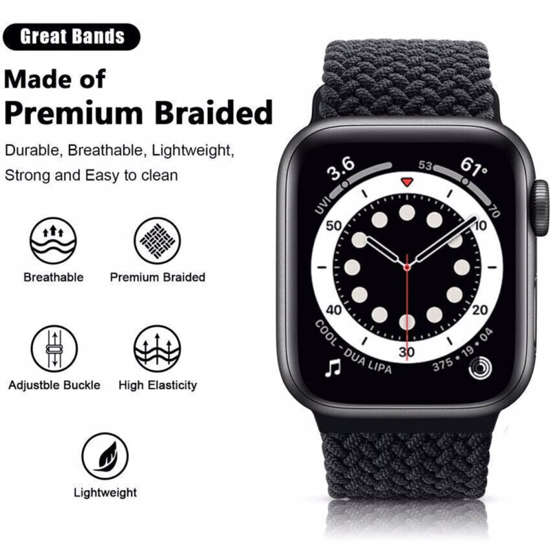 STRAP COMPATIBLE APPLE WATCH ULTRA 1 2 SOLO LOOP BRAIDED STRAP IWATCH SE  9 8 SOLO LOOP BRAIDED COTE