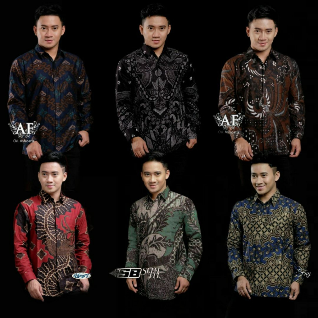 BSWART Batik HRB026 Kenongo Kemeja panjang Padi Pekalongan M L XL XXL bahan Katun