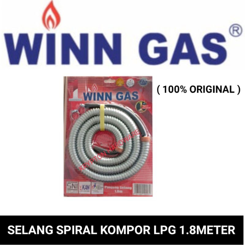 Selang kompor LPG 1.8meter SNI anti bocor 100% original winn gas