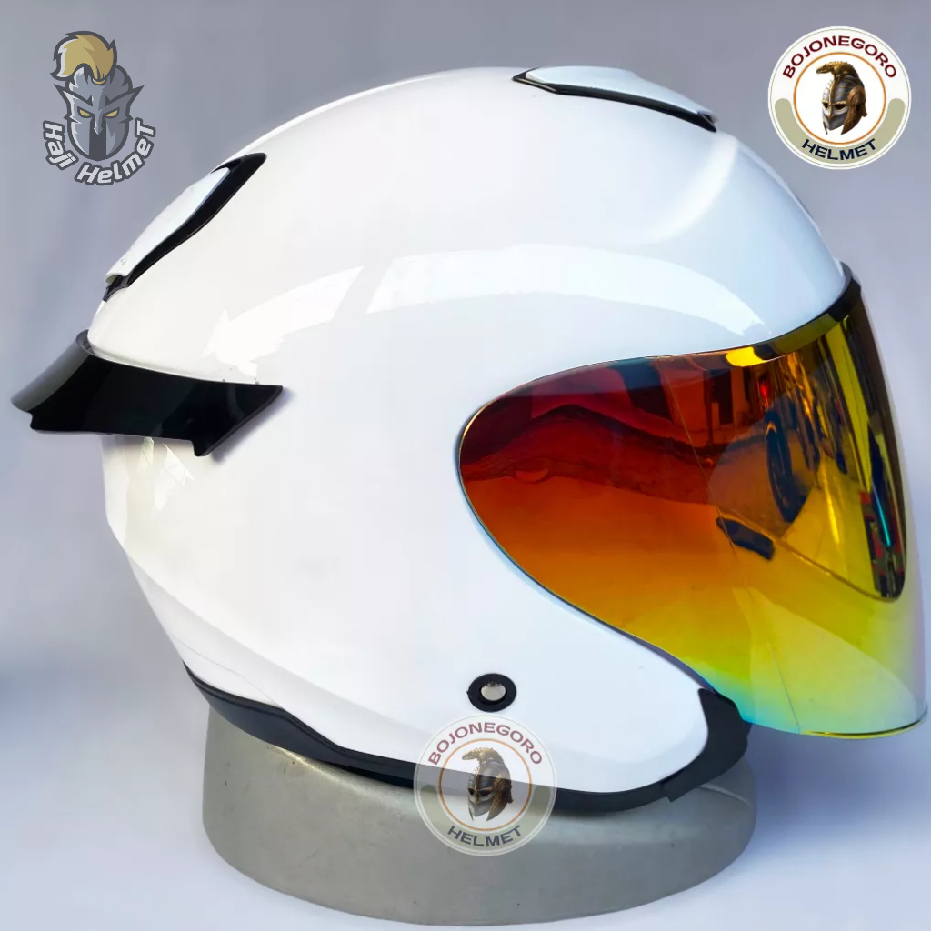 HELM KYOTO DYR OSAKA PAKET GANTENG WHITE GRATIS ONGKIR