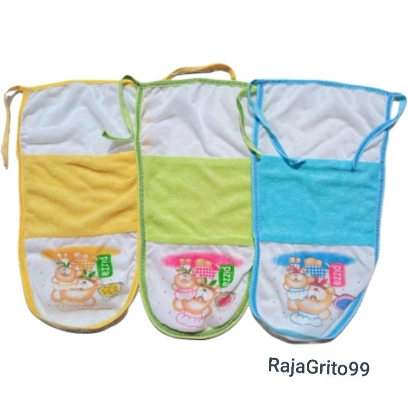 Popok Tali Bayi Handuk isi 1 Lusin Bahan kombinasi handuk &amp; kain / Popok Handuk Bayi putih Sablon - Print