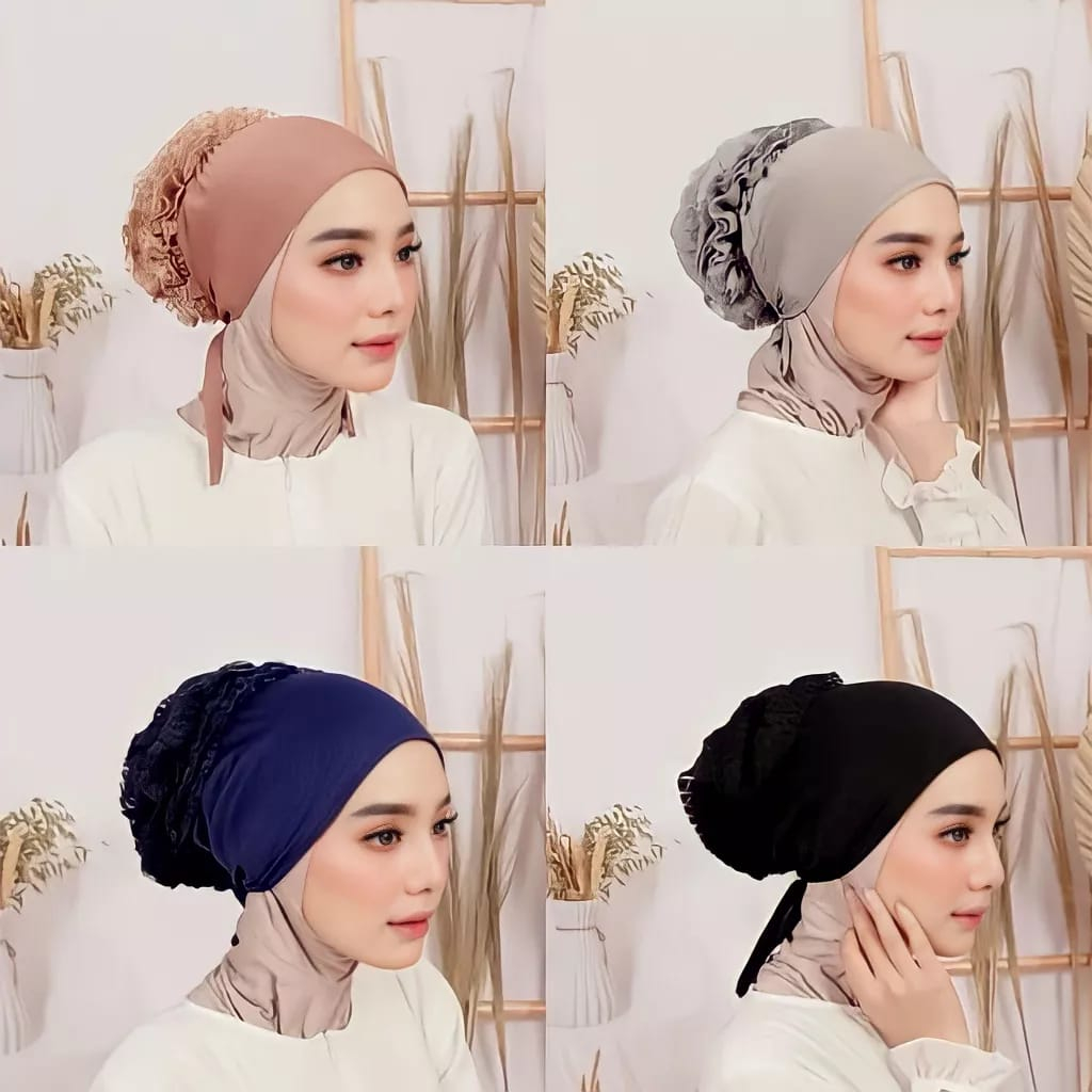 Ciput inner Cepol Turki Jersey Premium Daleman Kerudung Anti budeg