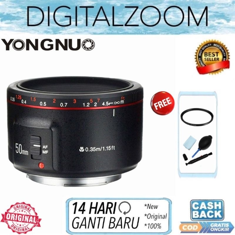LENSA YONGNUO 50MM F1.8 II FOR CANON - LENSA FIX YONGNUO - YONGNUO 50MM