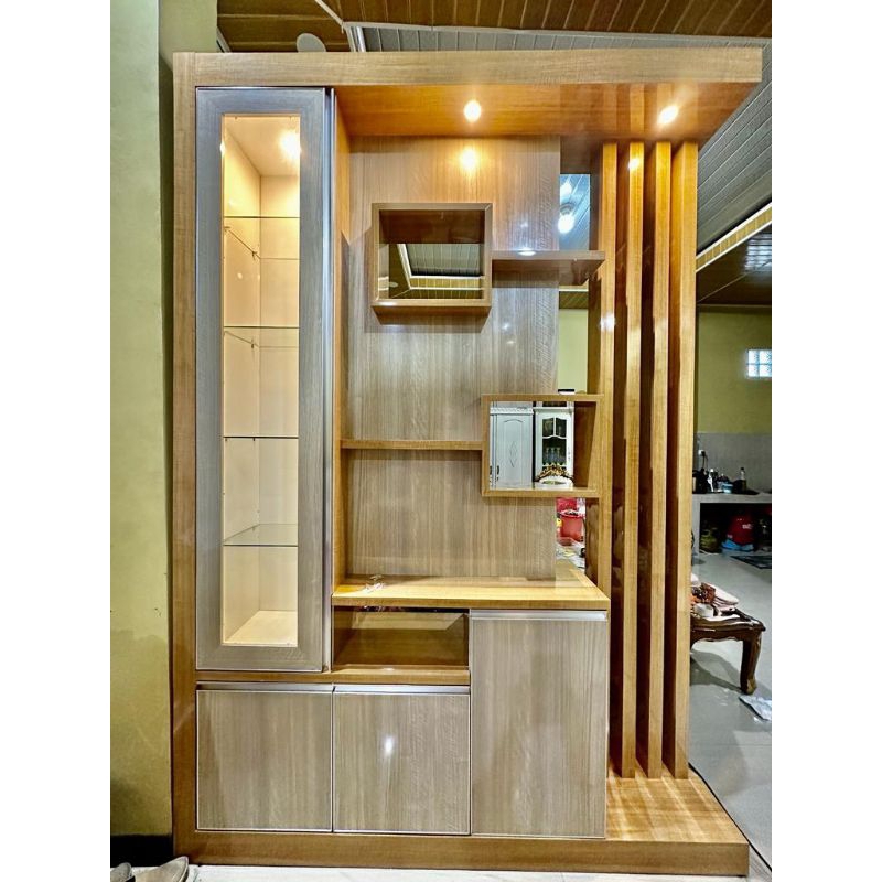 LEMARI HIAS/LEMARI PEMBATAS RUANGAN/PARTISI/SKETSEL/LEMARI PENYEKAT 2 MUKA