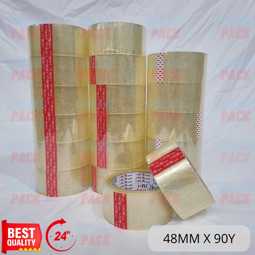 

LAKBAN PACKING BENING 90Y X 48MM 90 YARD INOKI 82M FULL OPP TAPE KUAT