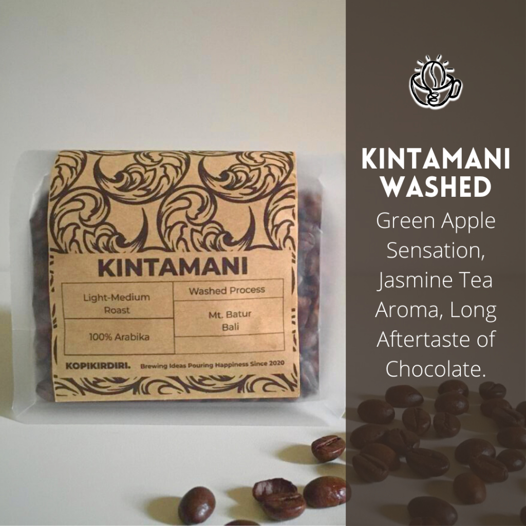 

Kopi Arabika Kintamani Washed Kemasan 200 Gram Murni 100 % Coffee Kopikir Diri