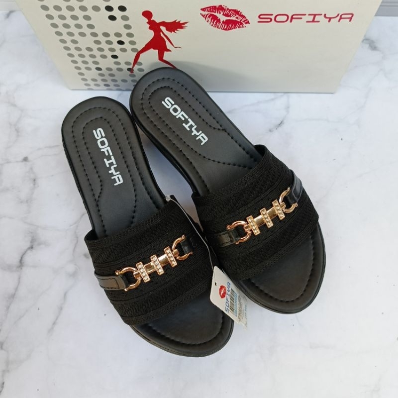 Sandal Sofiya Rajut Import Terbaru/ Sandal Selop Wedges Wanita Dewasa