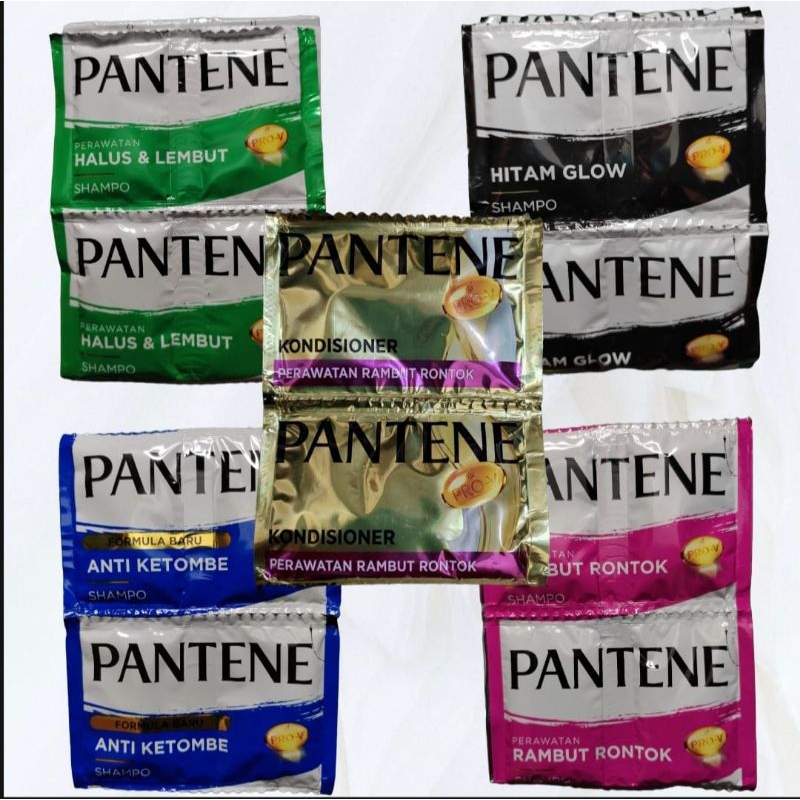 Pantene Shampo Sachet 10ml Anti ketombe/Anti rontok/Hitam berkilau/Halus Lembut