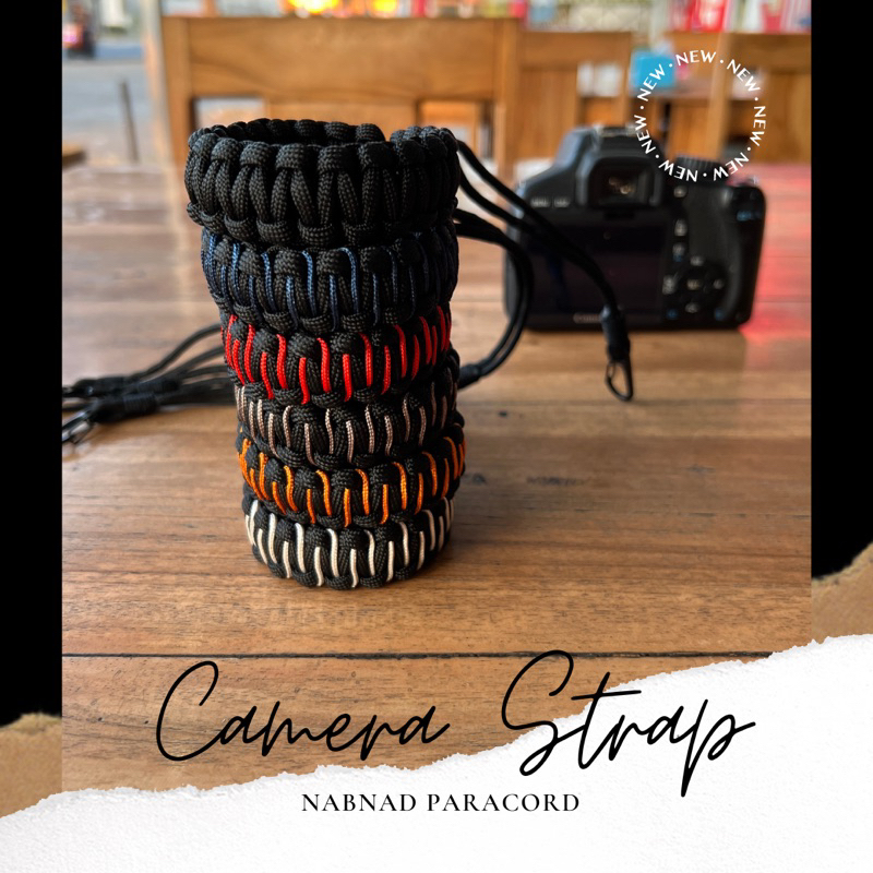 Thomgear Tali Strap Gantungan Pengaman Kamera Camera DSLR Professional Design Gelang Cobra Stitching Paracord 4mm Microcord 1.5mm