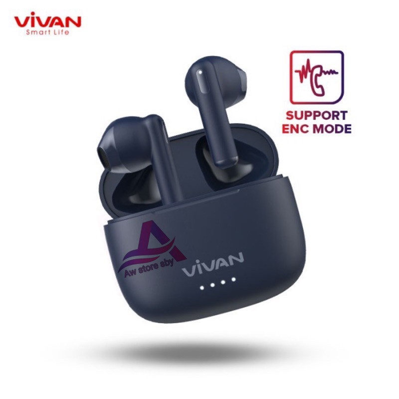 Original VIVAN infinity Earphone Wireless Airbuds ENC BT 5.3 Headset Bluetooth TWS Waterproof IPX4 In Ear With Charging Case