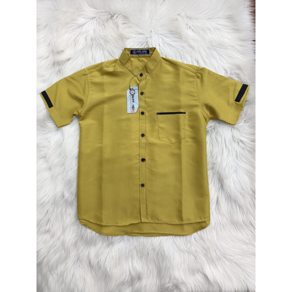 Zagzeg Clothing Baju Koko Kurta Anak Bahan Katun Premium Usia Umur 2 3 4 5 6 7 8 9 10 Tahun Atasan Pakaian Baju Muslim Anak Kemko Anak Poplin Oxford Lengan Pendek Kemeja Koko Anak Laki Laki Lengan Pendek Motif Polos