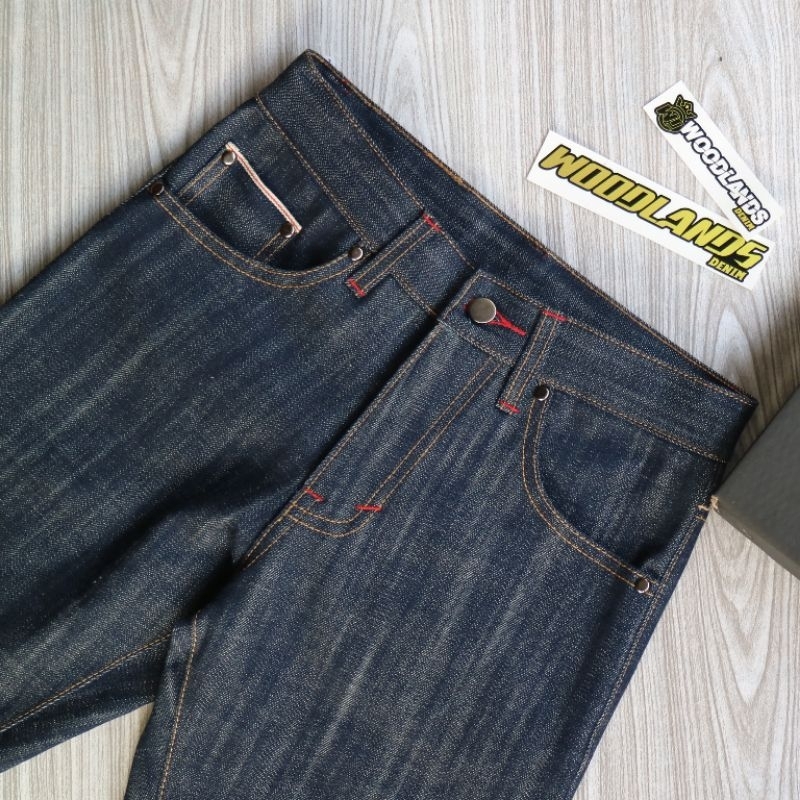 Celana Jeans, Raw Denim Selvedge 16,6oz original