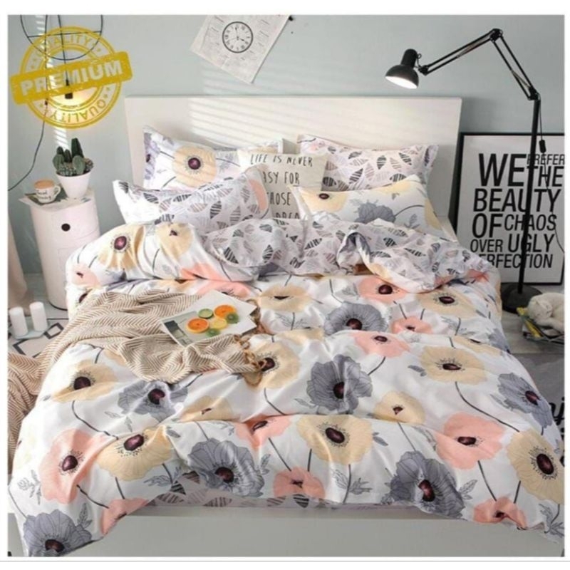 Sprei Homamade Motif Aesthetic 120x200 160x200 180x200 T.20 Sudut Karet ( Free Sarban Sargul )