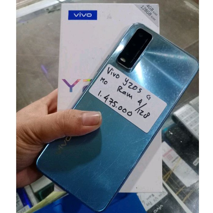 Hp Bekas Vivo Y20s G, Ram 4/64 Gb, Garansi Resmi, Fullset Lengkap