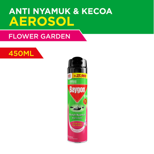 Baygon 450ML FLower Garden Baygon Aerosol Anti Nyamuk Anti Serangga Baygon Semprot 450 ML Tanggung bukan 600 + 75 ml bukan  675ml