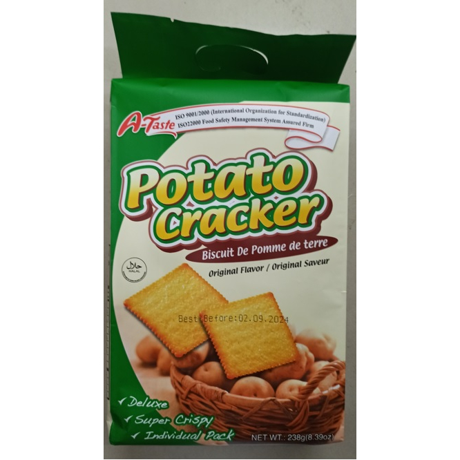 

A-Taste Potato Cracker Original / Biskuit kentang Original 238grm