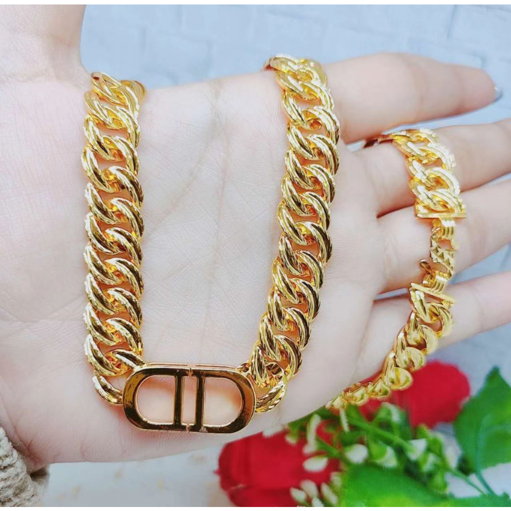 Kalung Xuping  Rantai Kombinasi Lapis Emas Perhiasan Fashion 1355