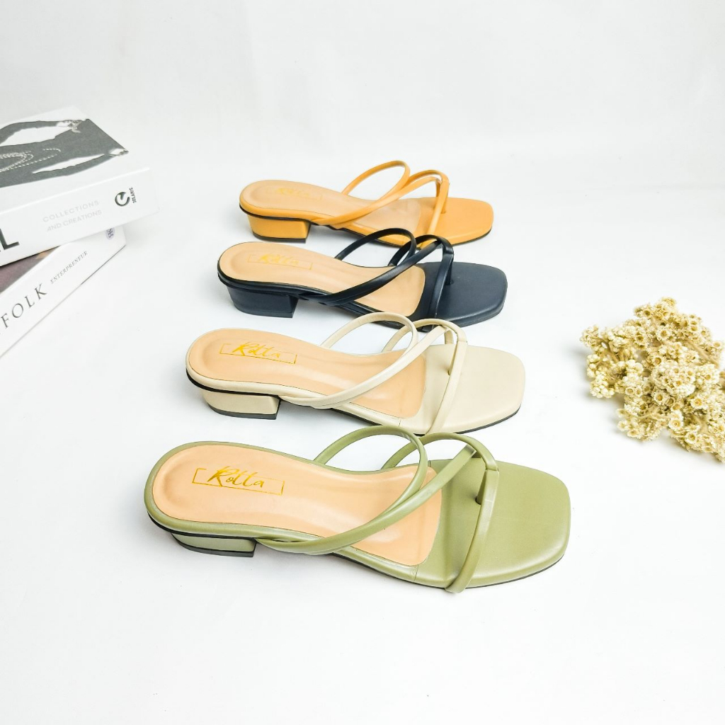 Rolla KARINA Sandal Heels 3 Cm Hak Tahu Sendal Wanita