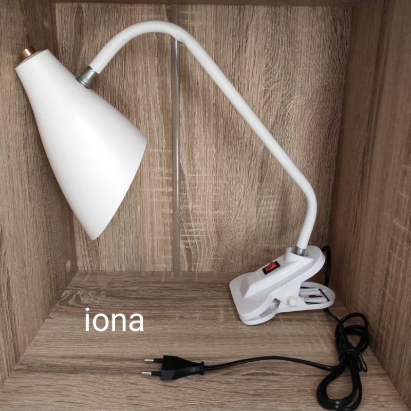 lampu meja jepit lily putih YL 12