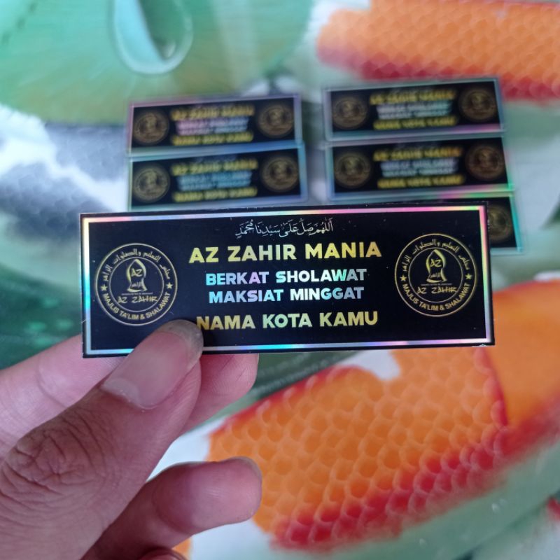 

(Minimal Order 10 pcs) Stiker AZ ZAHIR MANIA Vynil, Hologram, Tahan Air, Tahan Lama