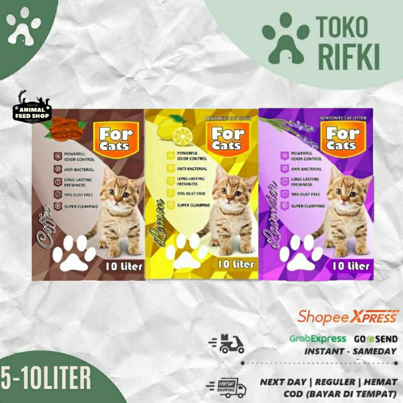 FOR CATS Cat Litter Pasir Gumpal Kucing 5-10Liter