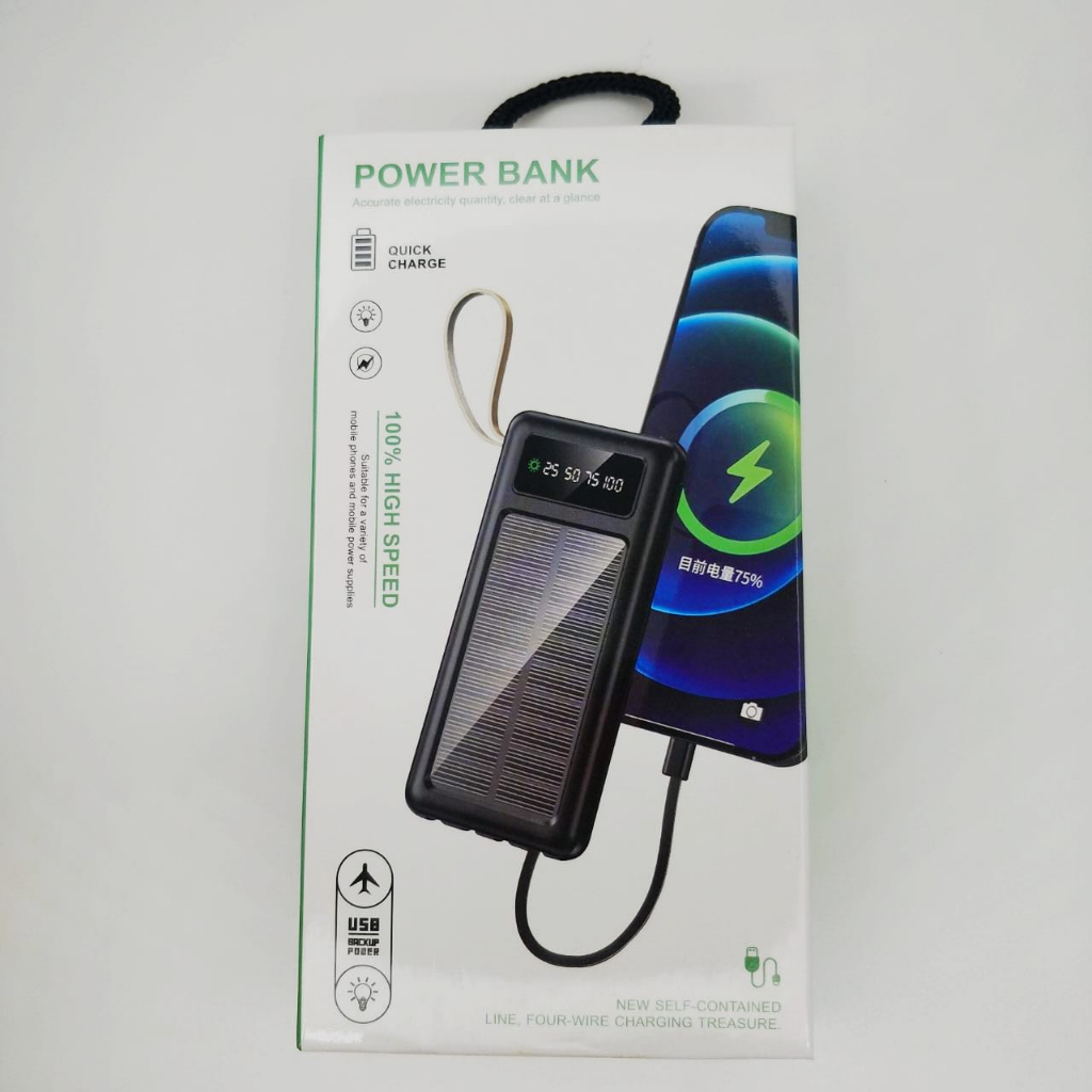 POWERBANK SOLAR 5IN1 10000MAH / POWER BANK 16LED SOLAR / POWERBANK 3USB LED BY.MINIGO