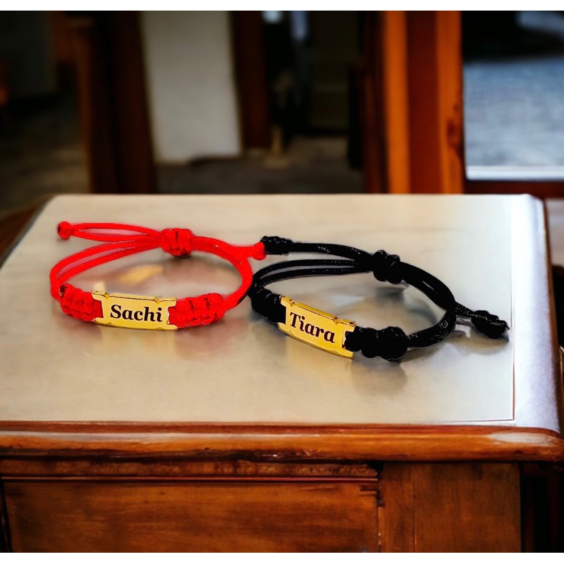 gelang nama titanium anti luntur pesan sesuai keinginan mu