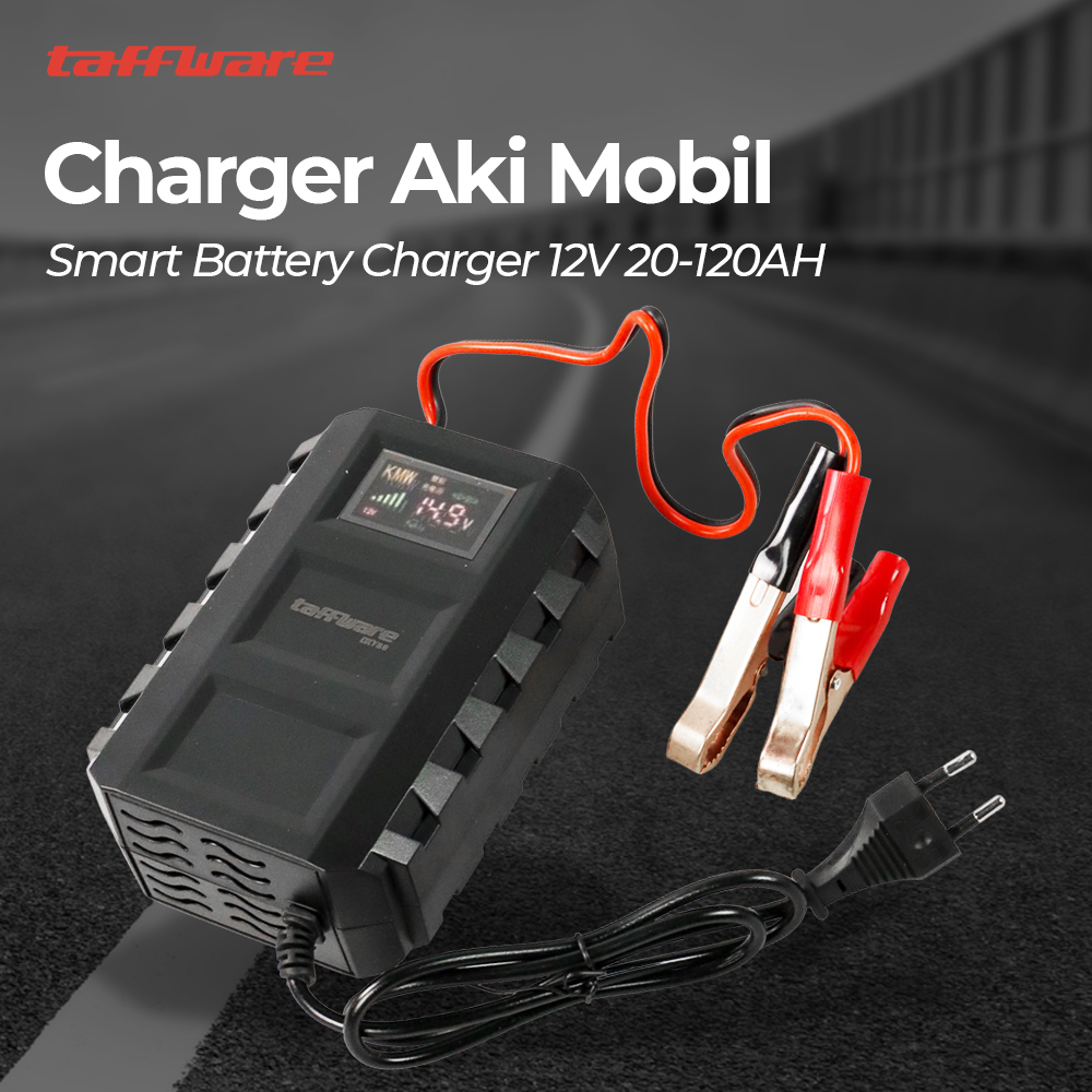 Taffware Charger Aki Mobil Smart Battery Charger 12V 20-120AH - DXY88 - Black