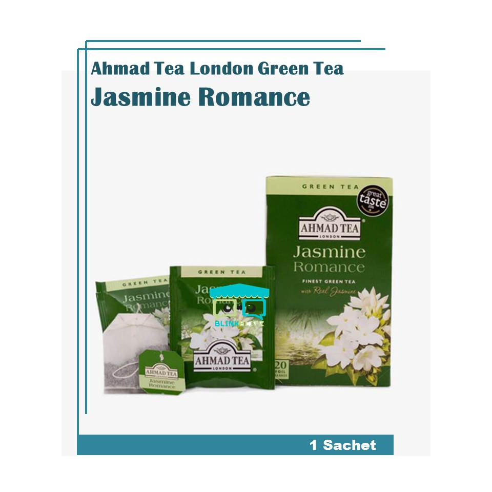 SACHET Ahmad Tea London Green Tea JASMINE ROMANCE Teh Hijau