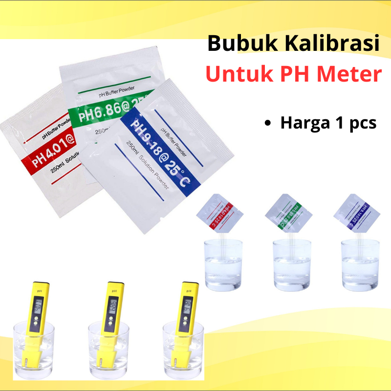 1 pcs Serbuk Kalibrasi pH meter bubuk calibrate buffer powder Solution