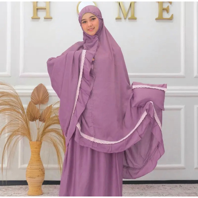 Mukena Premium POLOS JUMBO RENDA Dewasa Fara Arnisa Official