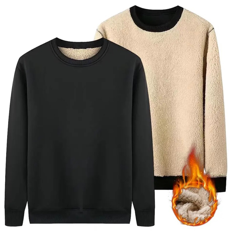 Atasan Thermal Pria dengan inner Fleece Men Winter Sweater