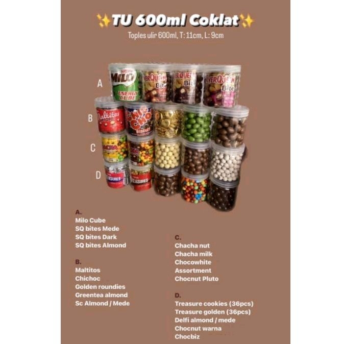 

coklat Toples Ulir